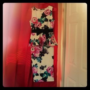 Floral Peplum dress